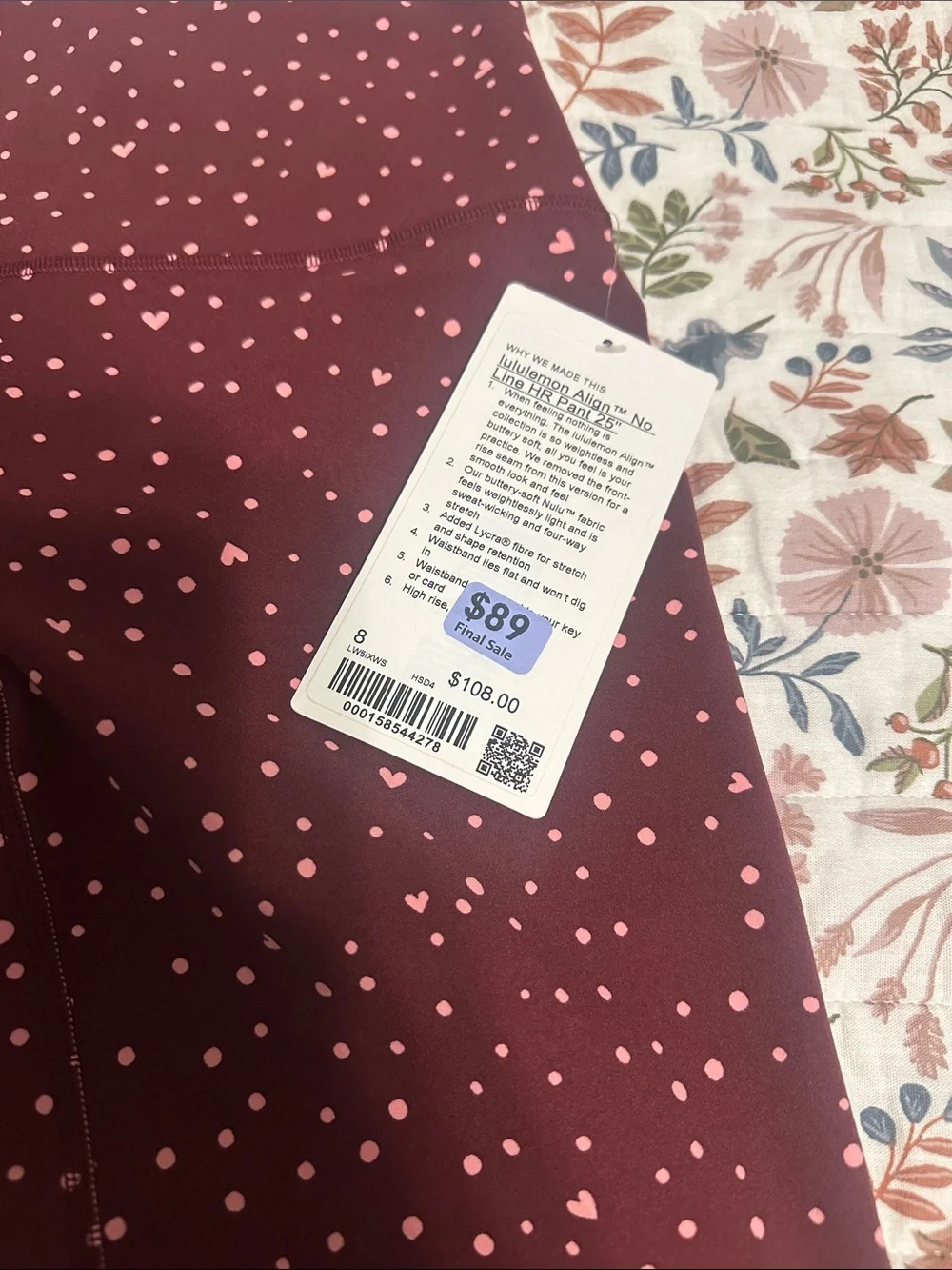NWT Lululemon Align No Line High-Rise Pant 25”
